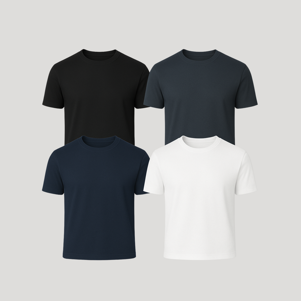 4 black, carbon, navy & white