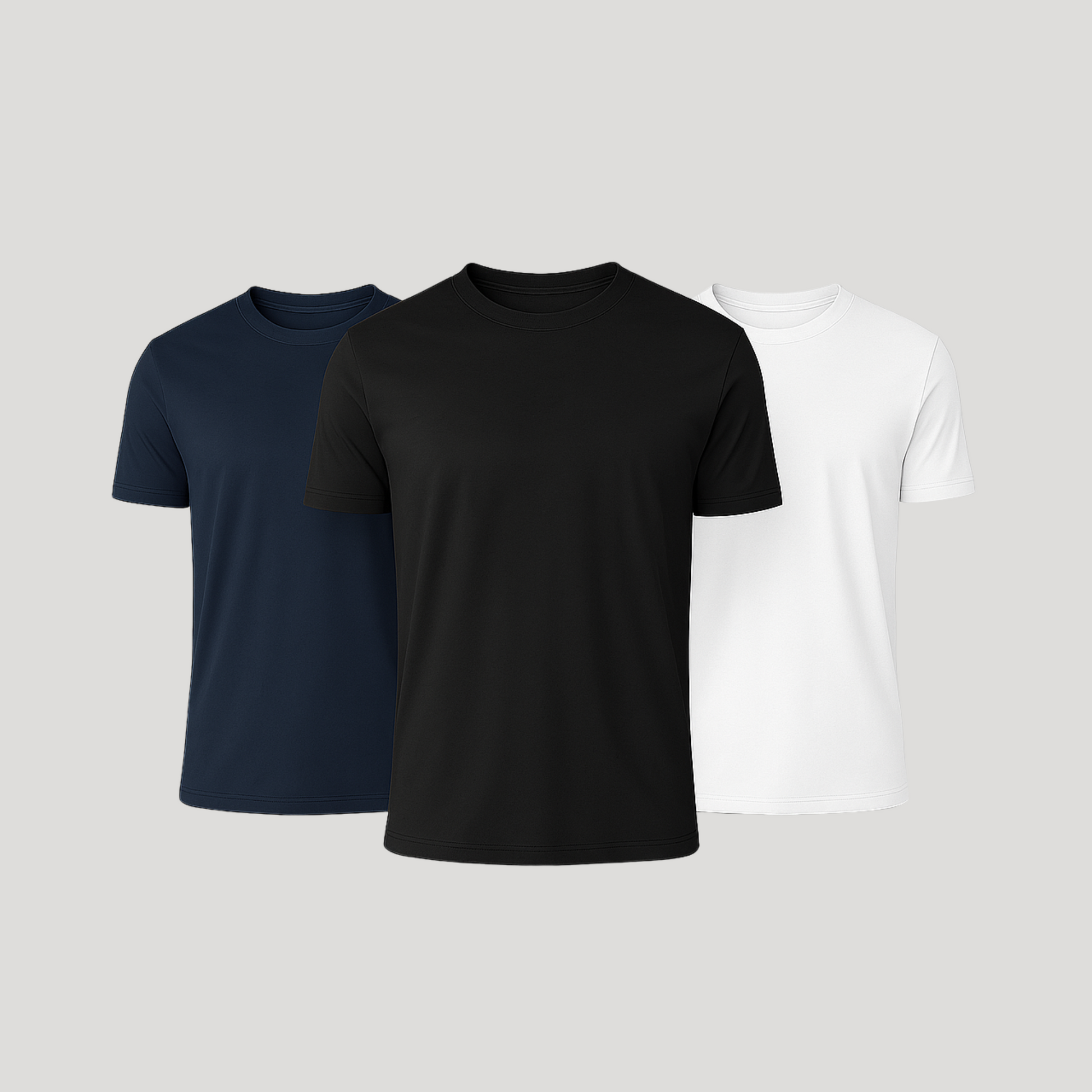 3 navy, black, white