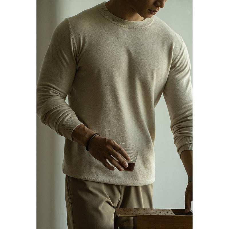 12-gauge structured crew neck sweater