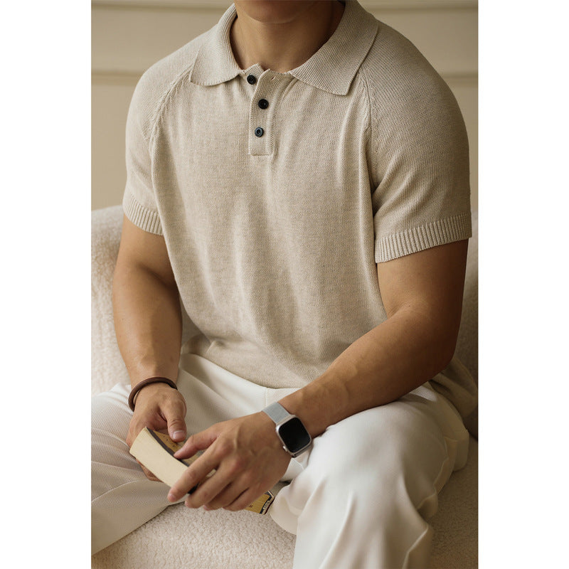 【都市商务系列】棉涤混纺透气短袖POLO衫男士2025夏舒适休闲上衣