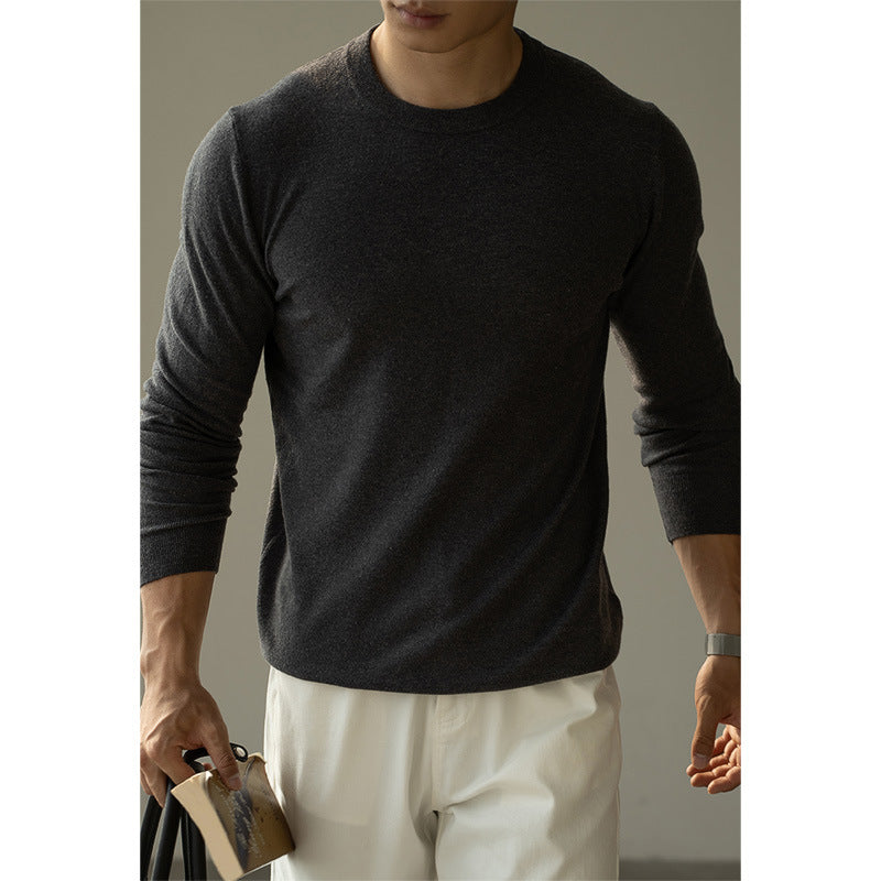 12-gauge structured crew neck sweater