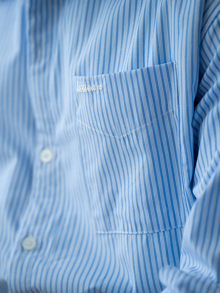 striped long-sleeve shirt