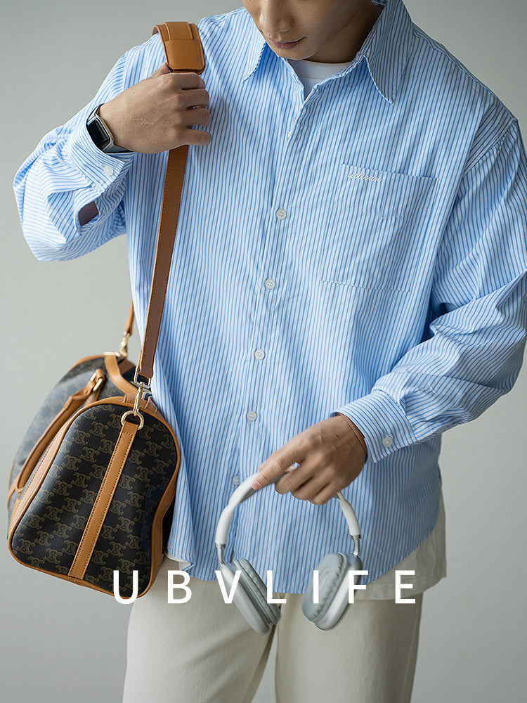 striped long-sleeve shirt