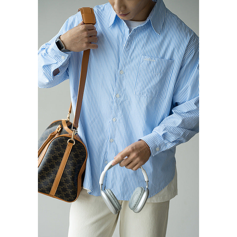 striped long-sleeve shirt