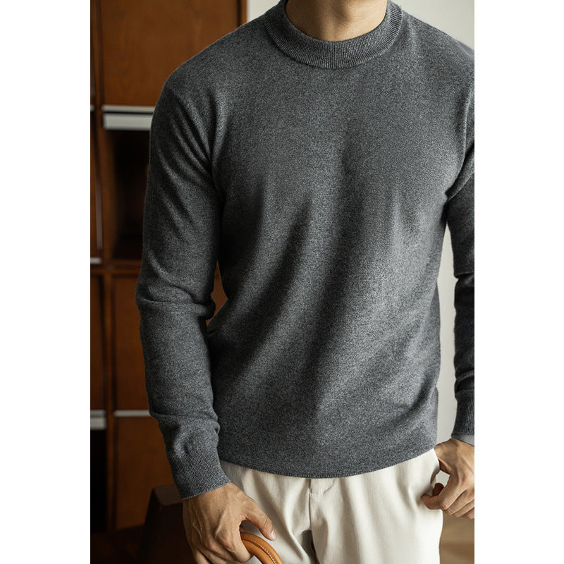 mock-neck slim-fit sweater