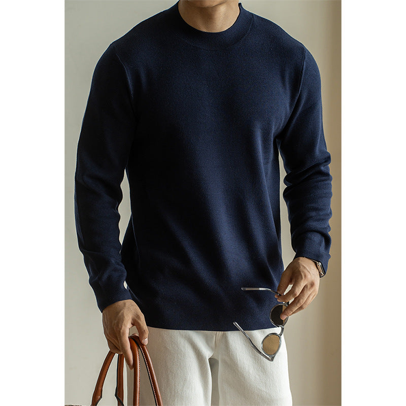 mulberry silk blended crew neck sweater