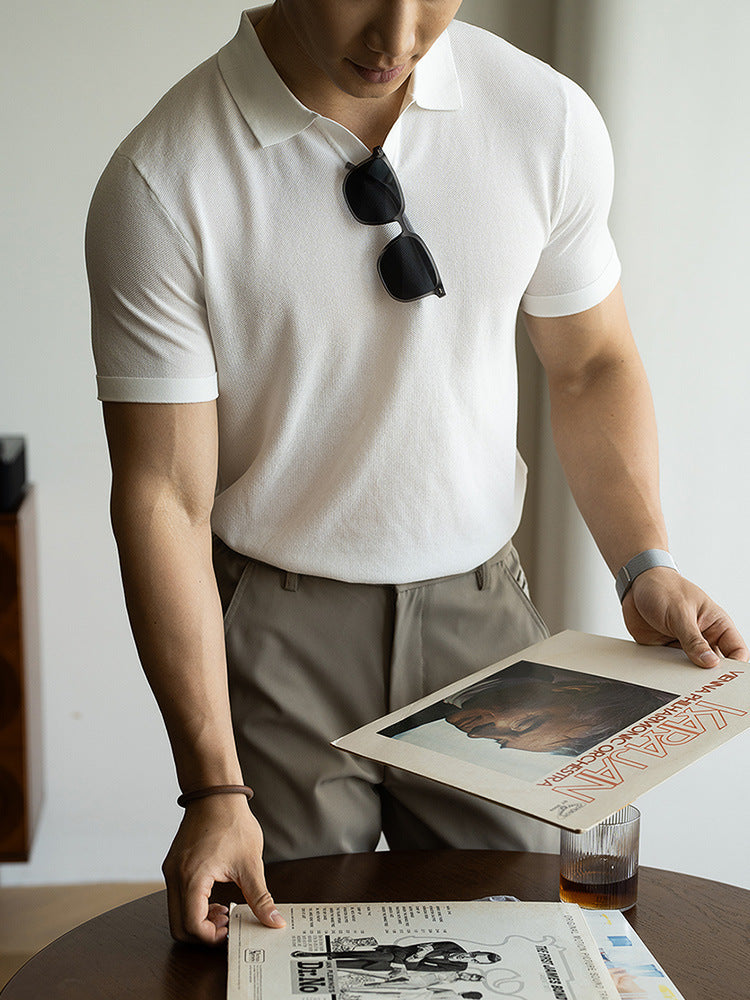 【天丝&amp;桑蚕丝】冰丝凉感抗皱短袖Polo衫男士2025夏商务休闲上衣