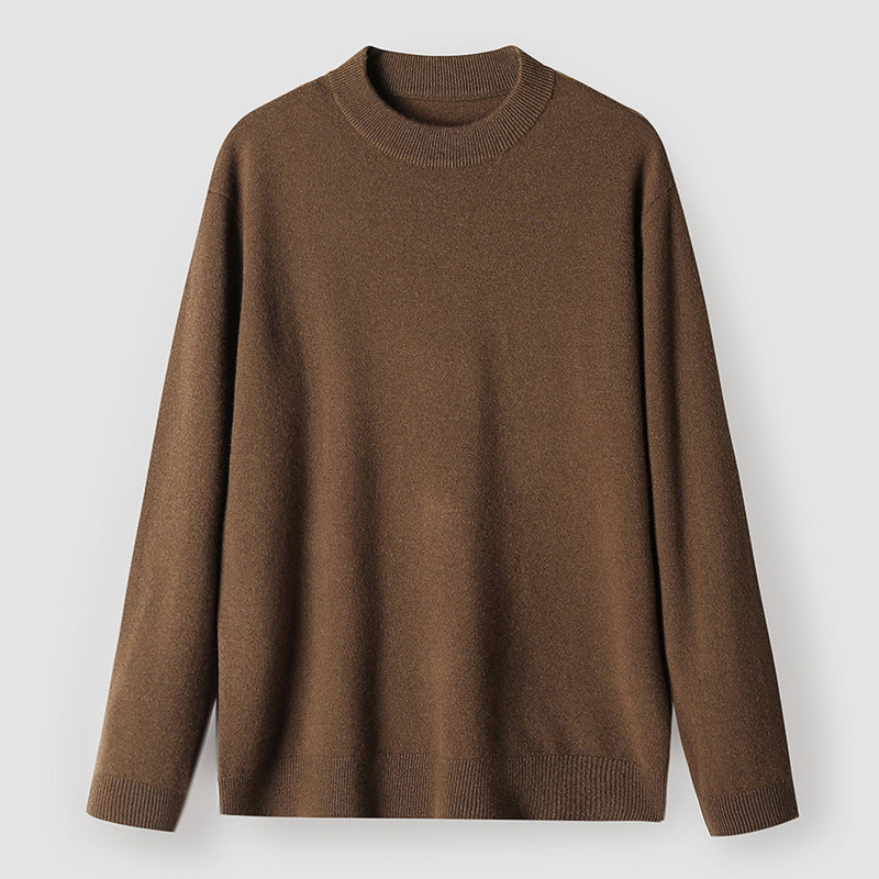 mock-neck slim-fit sweater