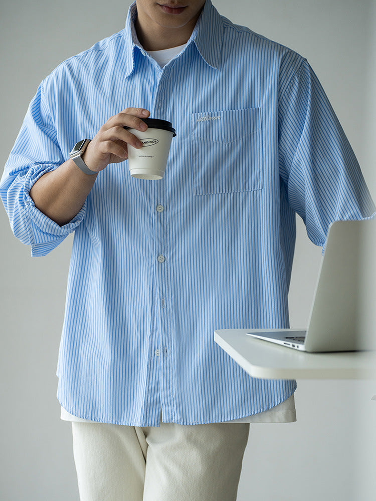 striped long-sleeve shirt