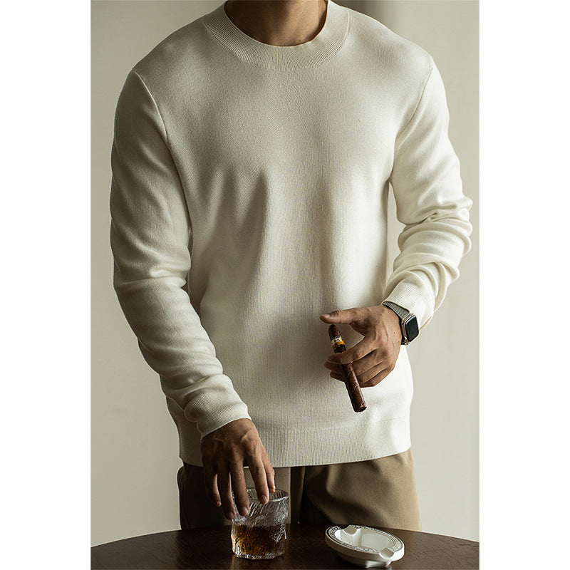 mulberry silk blended crew neck sweater