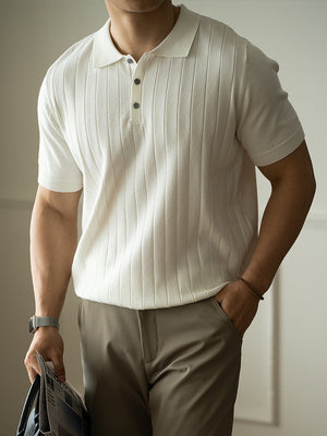 wool short-sleeve polo shirt