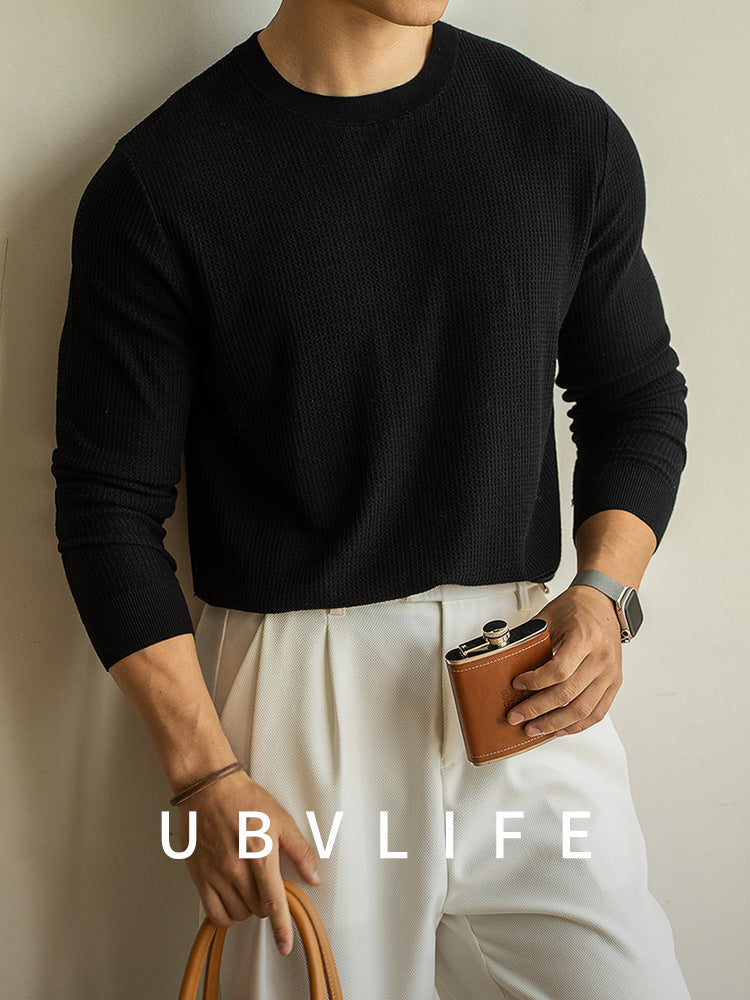 mulberry silk blended long-sleeve T-shirt