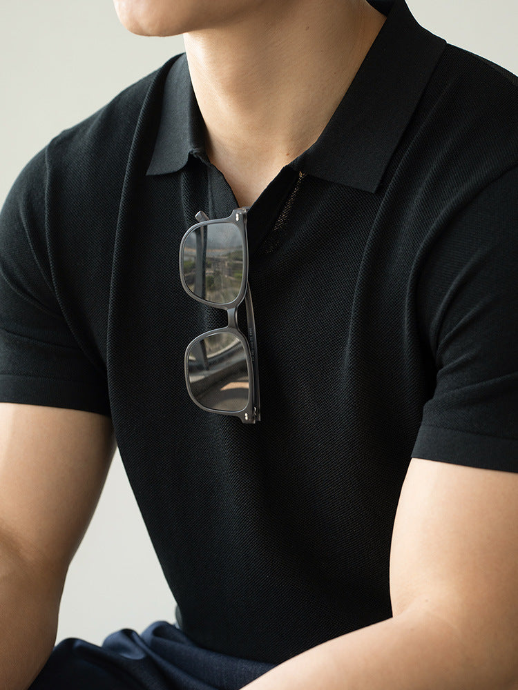 【天丝&amp;桑蚕丝】冰丝凉感抗皱短袖Polo衫男士2025夏商务休闲上衣