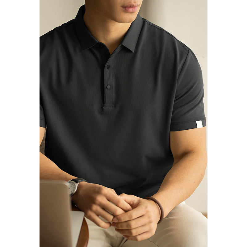 Double piqué long-staple cotton polo shirt