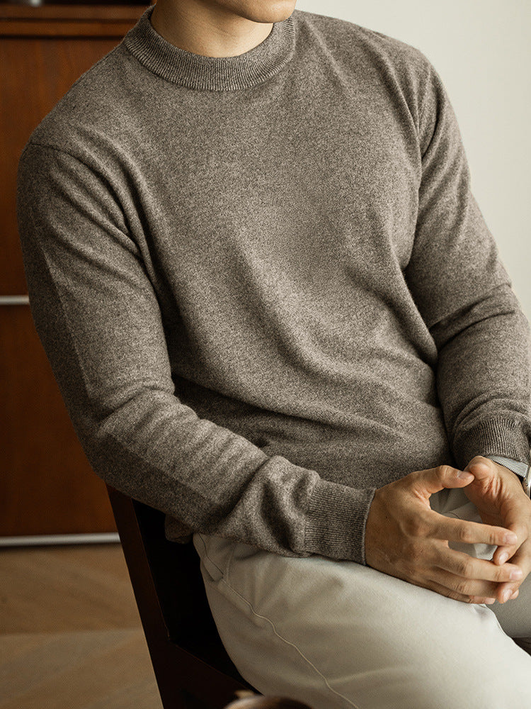 mock-neck slim-fit sweater