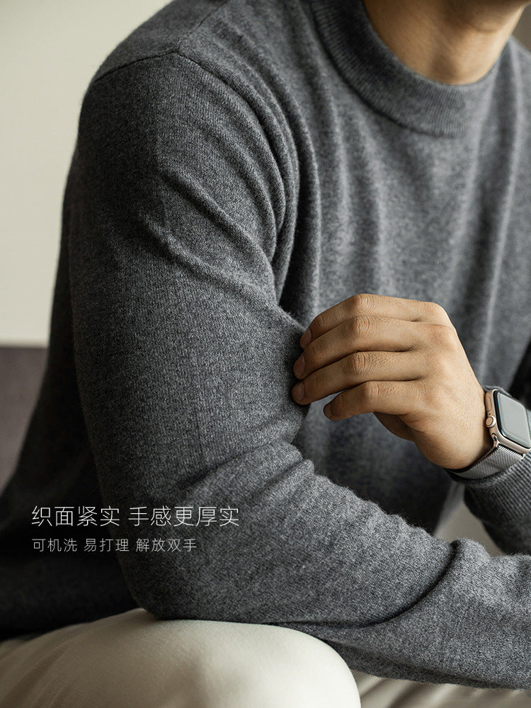 mock-neck slim-fit sweater