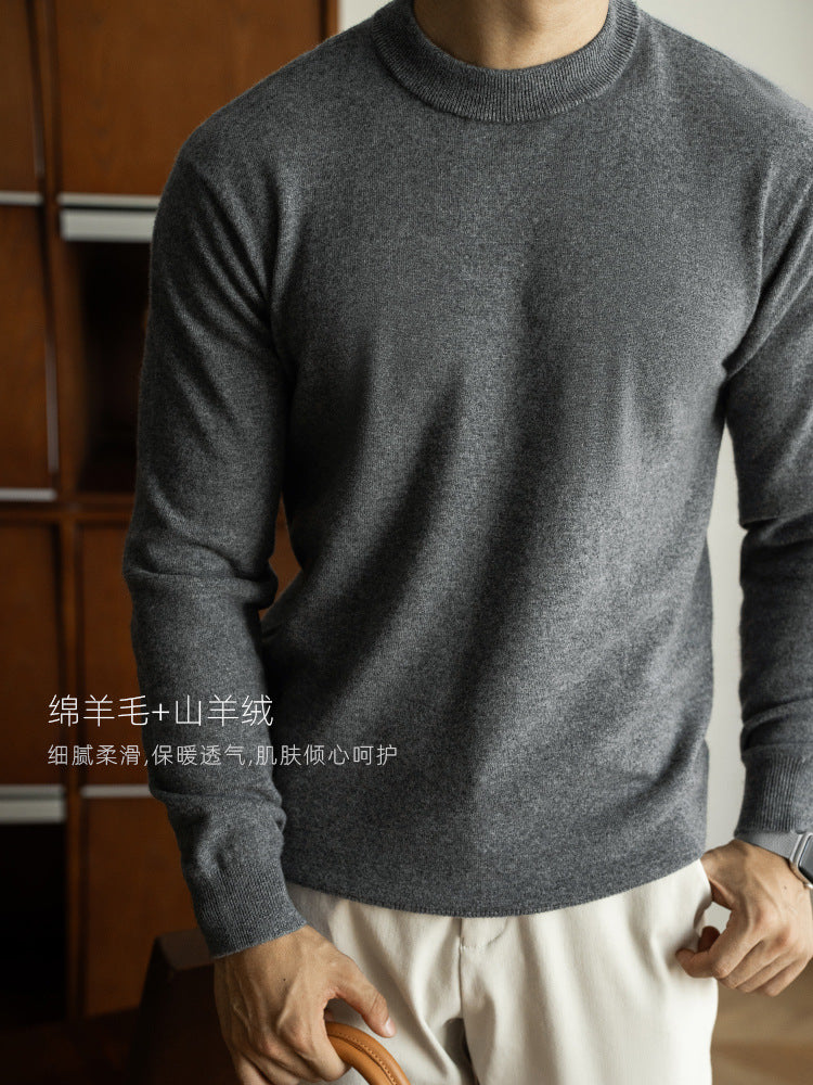 mock-neck slim-fit sweater
