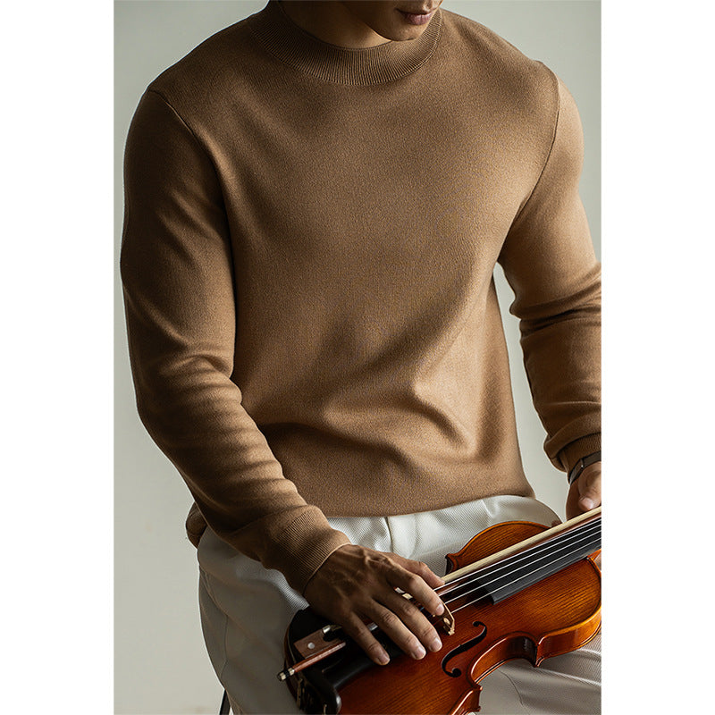 mulberry silk blended crew neck sweater