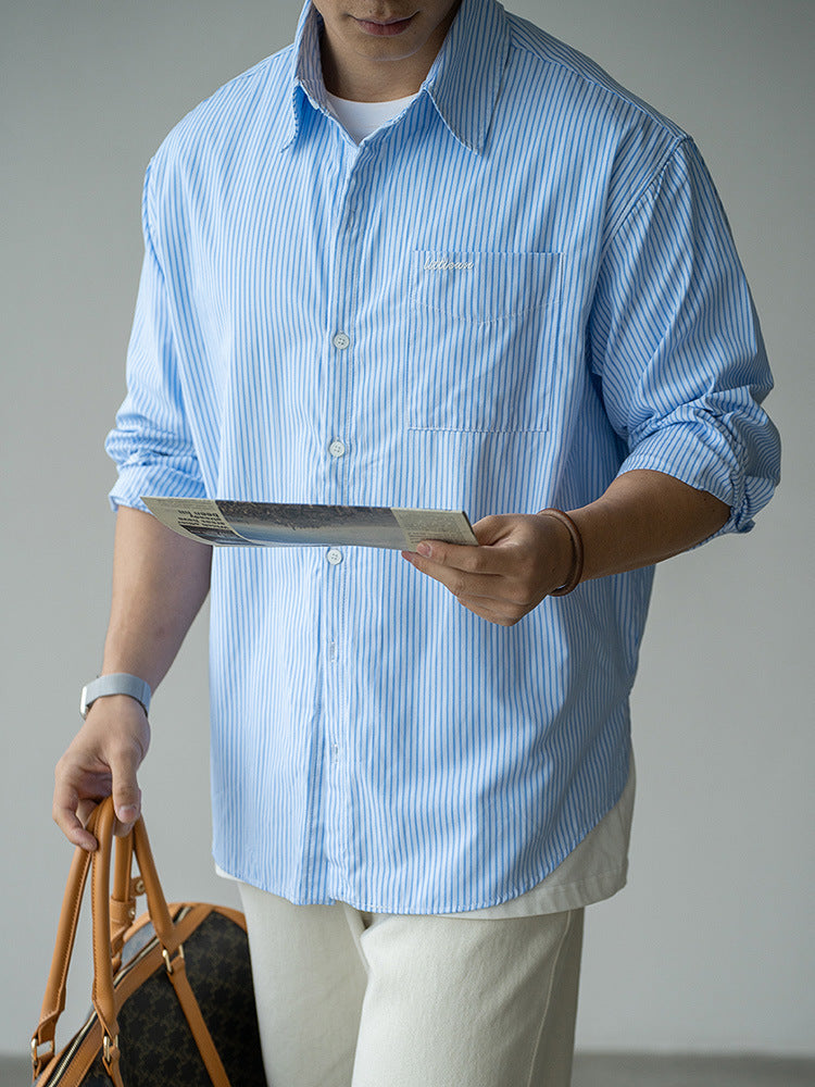 striped long-sleeve shirt