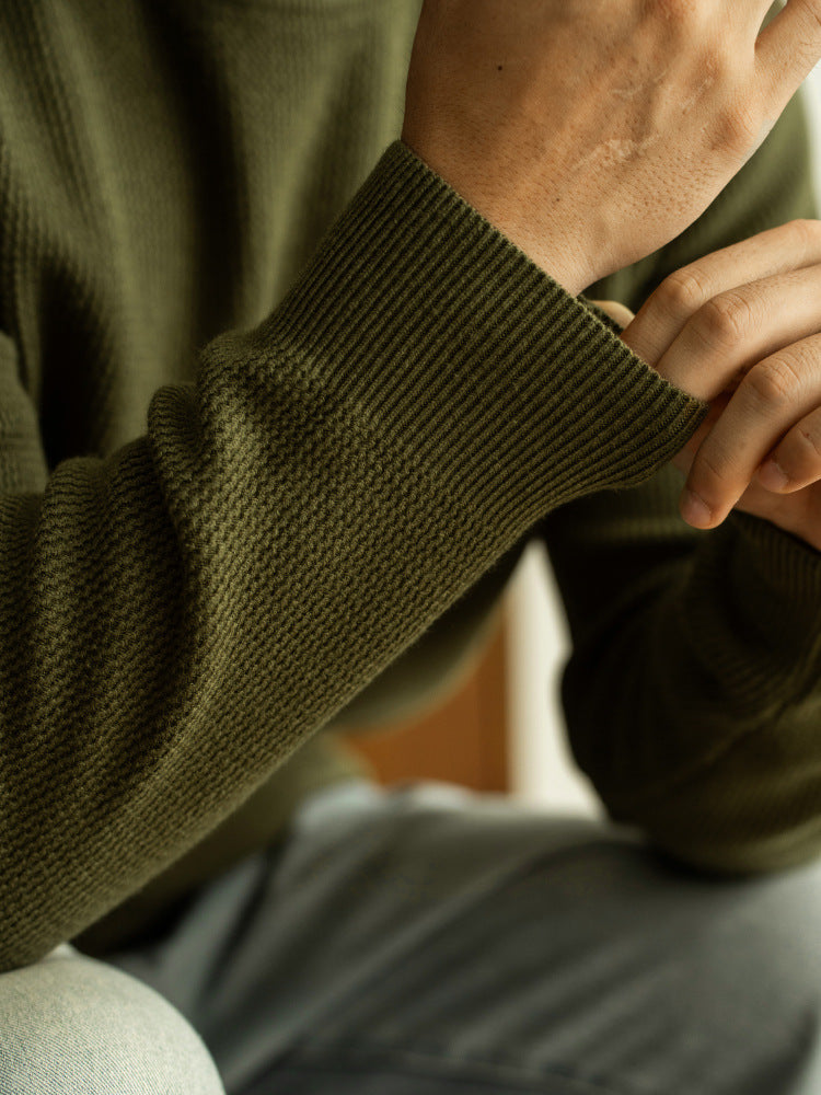 jacquard knit crew neck pullover sweater