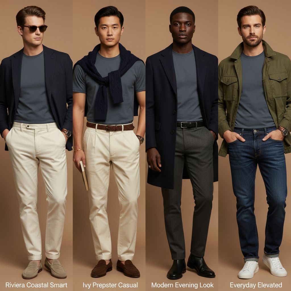 4 black, carbon, navy & white