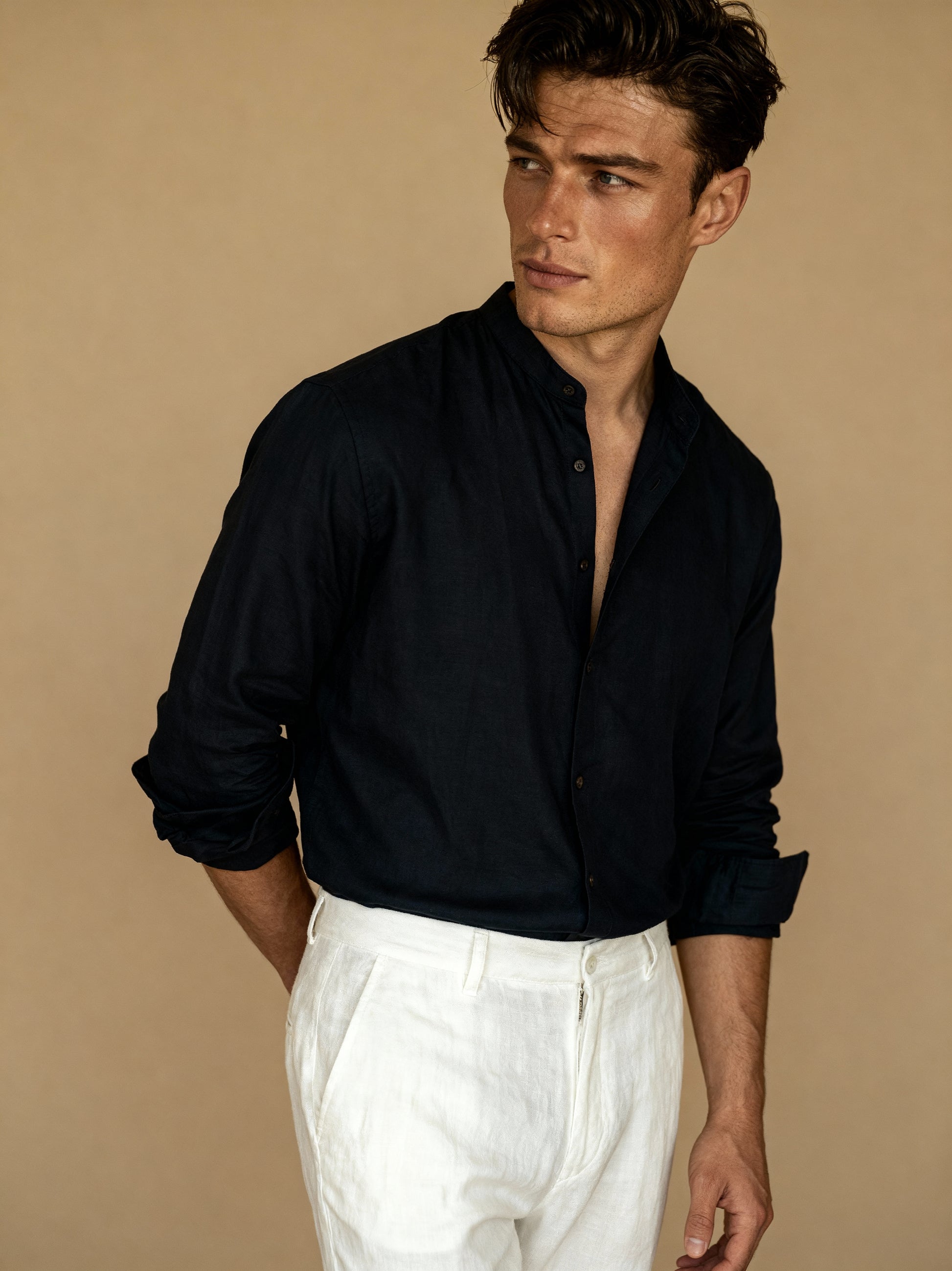 The Riviera Stand-Collar Shirt