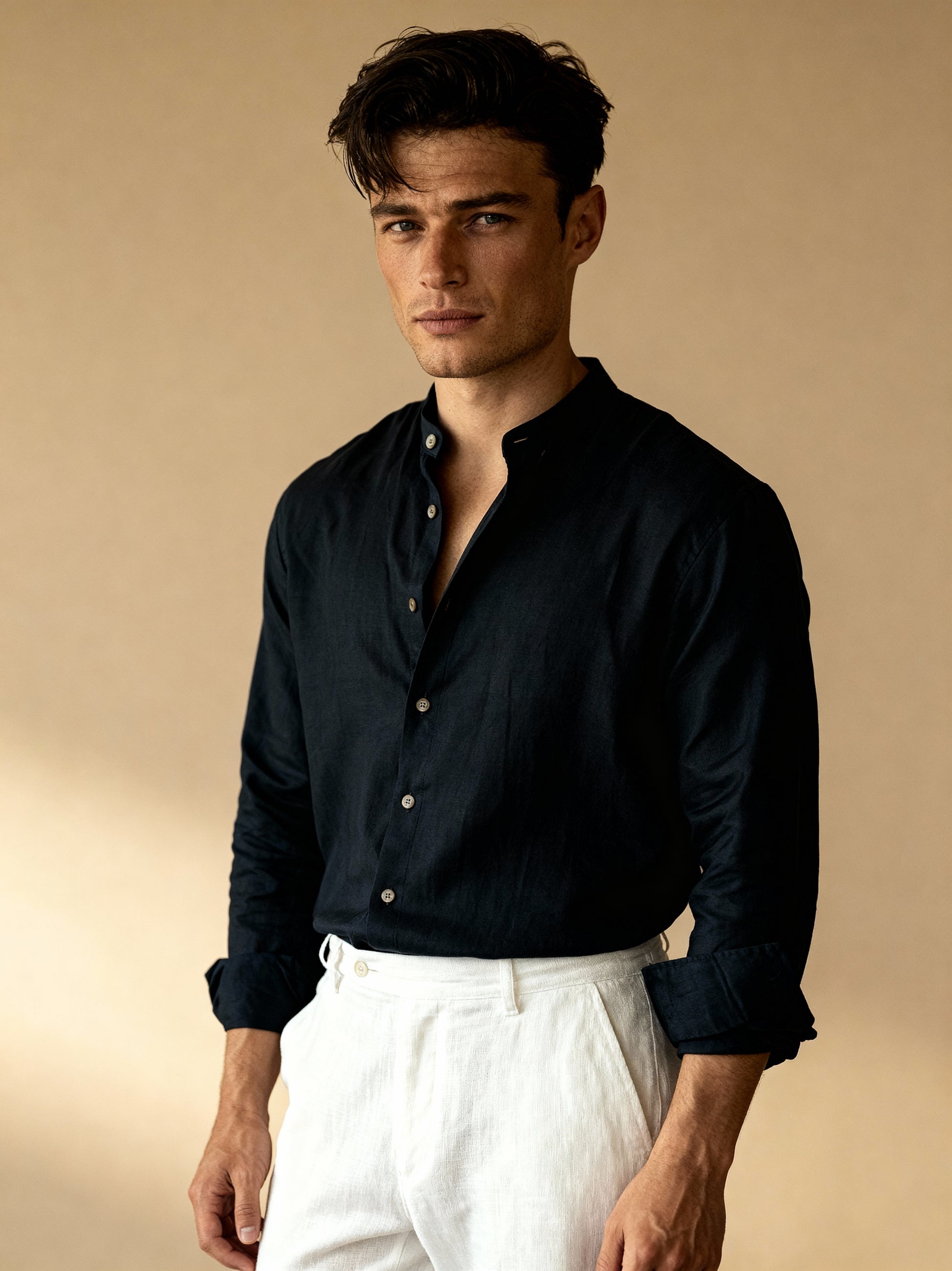 The Riviera Stand-Collar Shirt