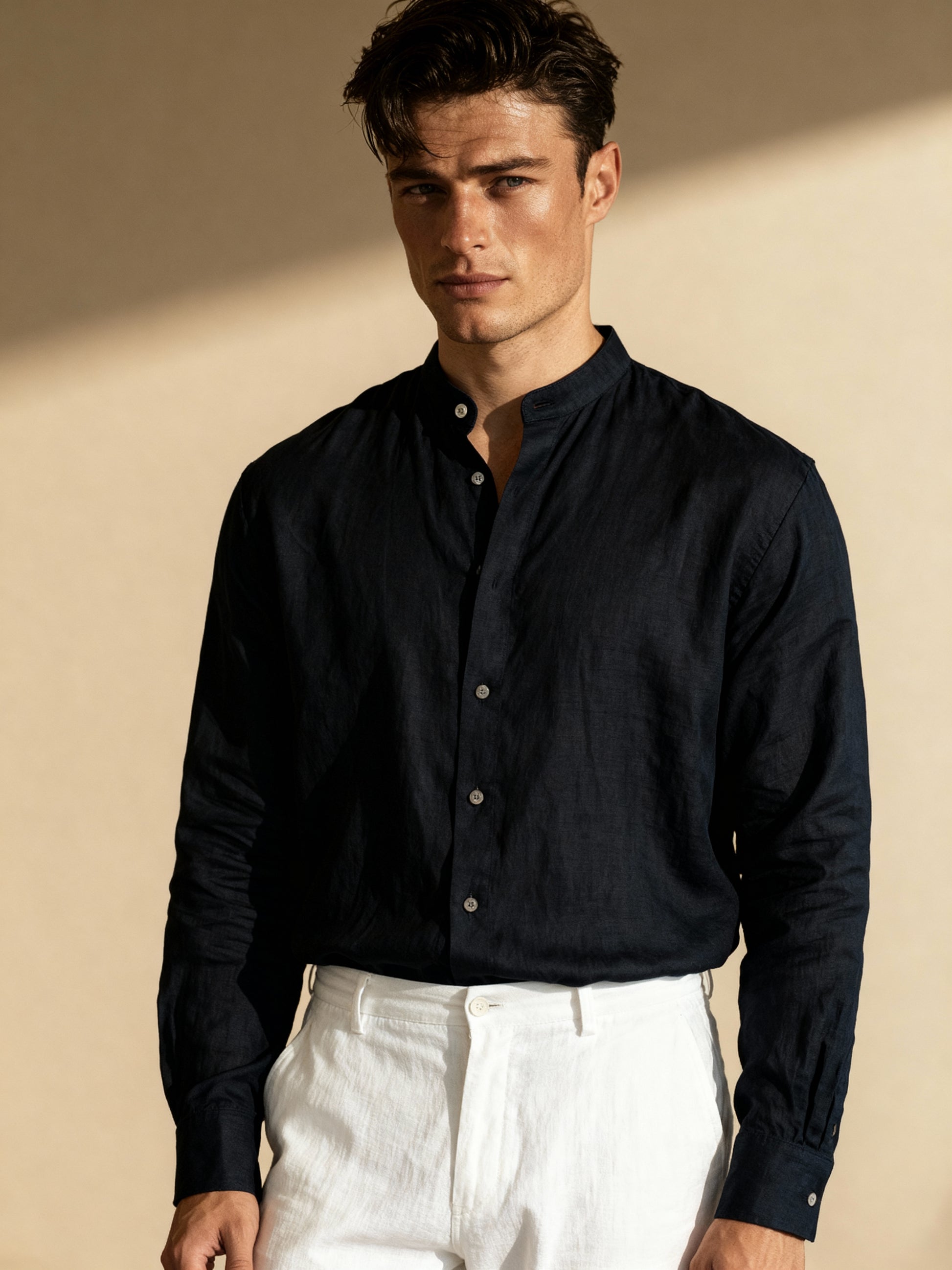 The Riviera Stand-Collar Shirt