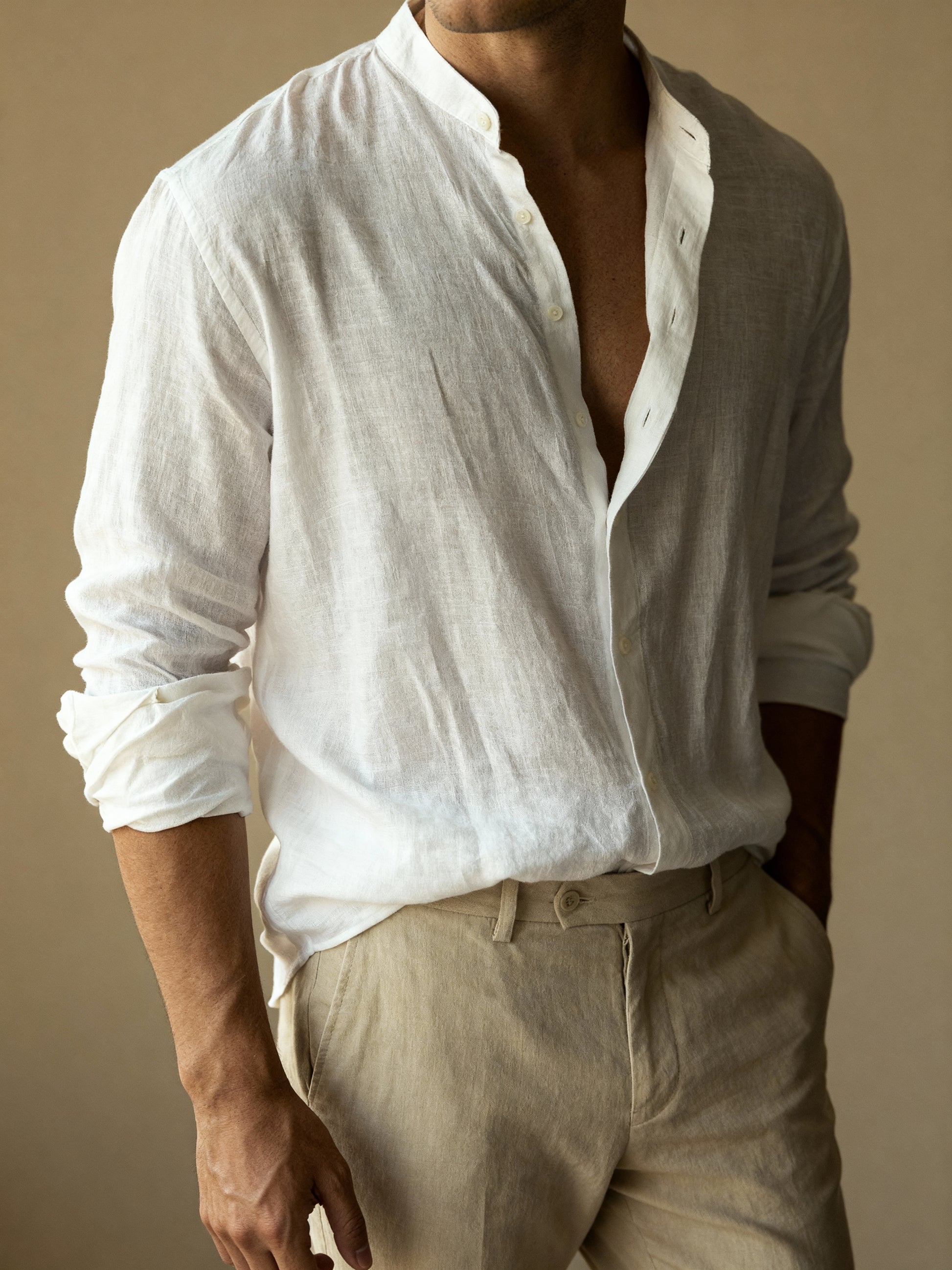 The Riviera Stand-Collar Shirt