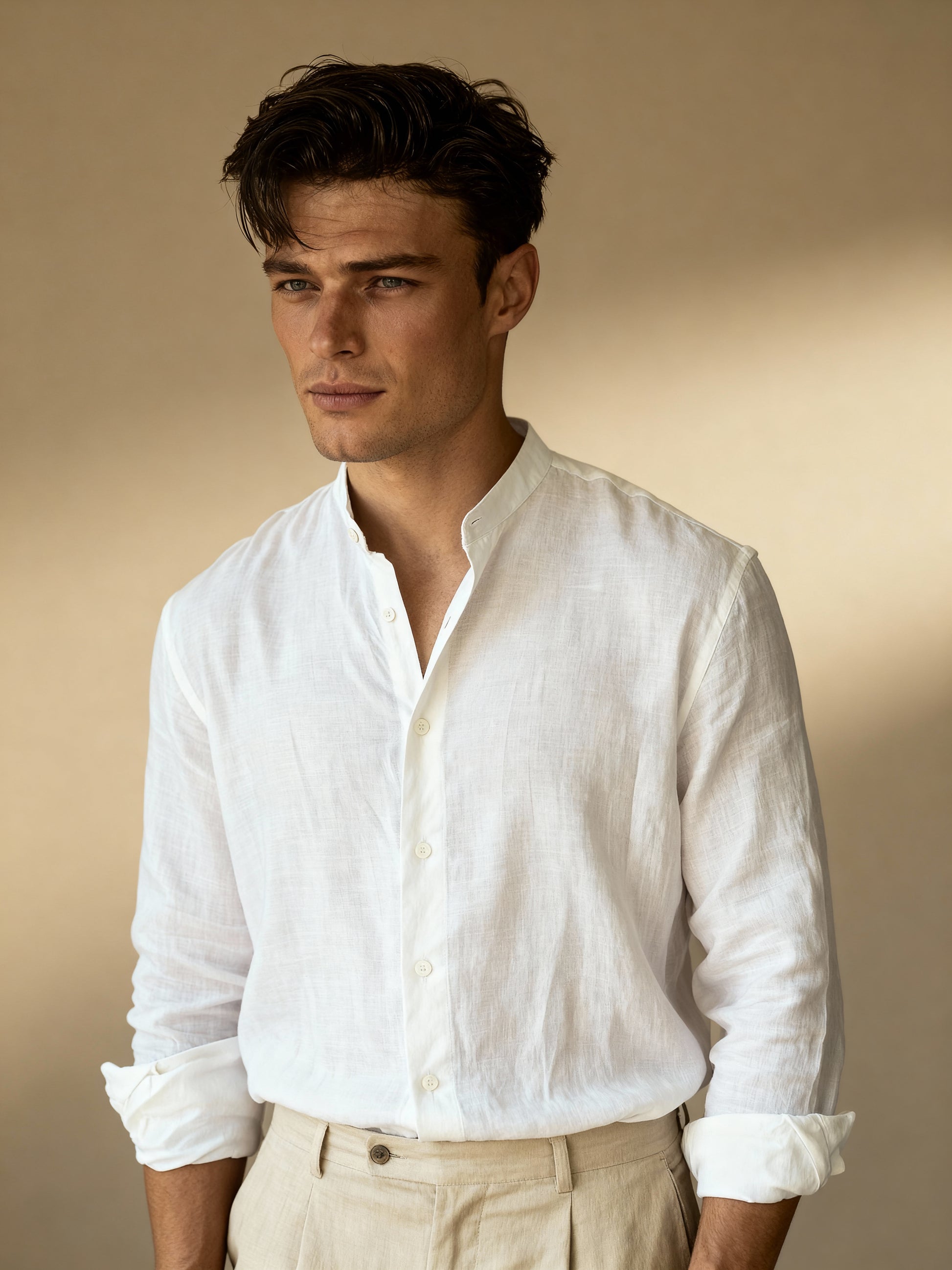The Riviera Stand-Collar Shirt