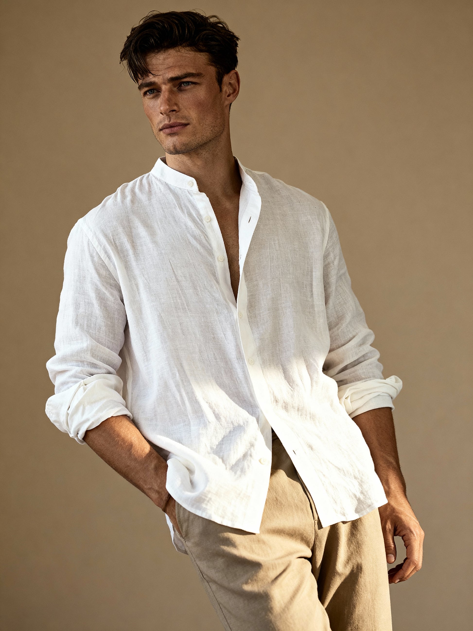 The Riviera Stand-Collar Shirt