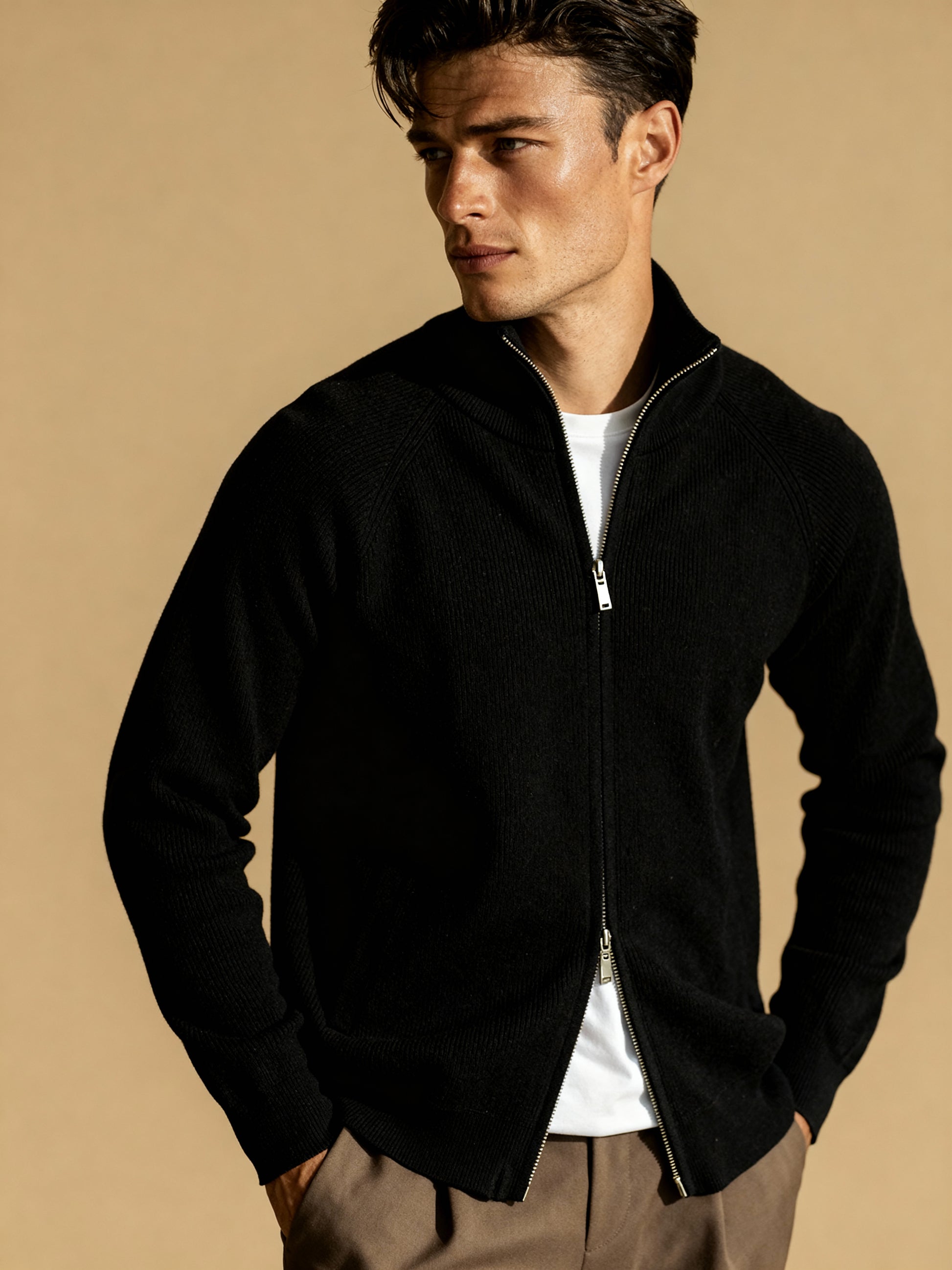 The Saint-Tropez Double-Zip Cardigan