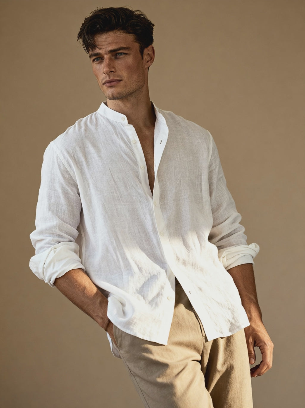 The Riviera Stand-Collar Shirt